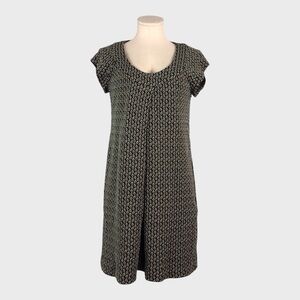 Diane Von Furstenberg Ayuka Leaf Print Jacquard Cap Sleeve Dress